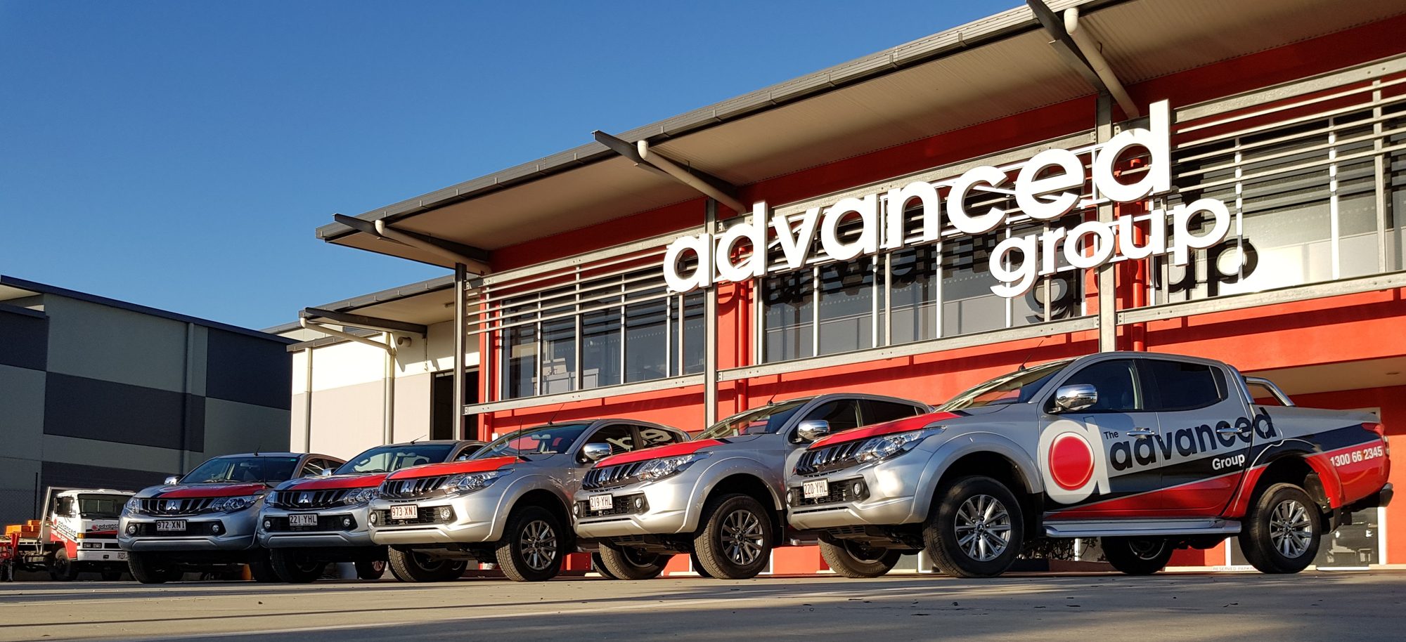 The Advanced Group head office and fleet