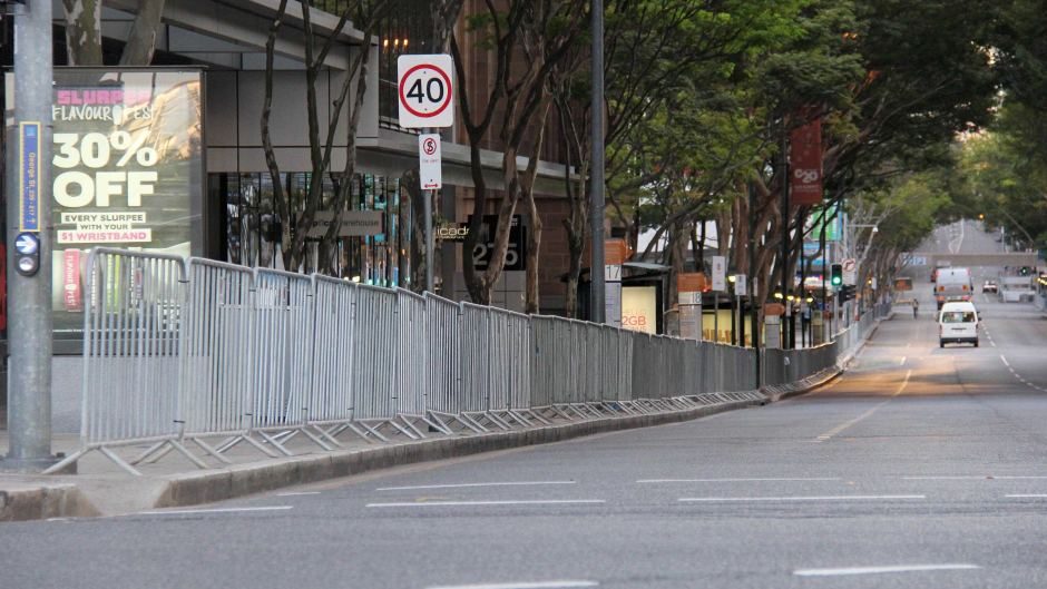Crowd control fencing at a major motorsport event