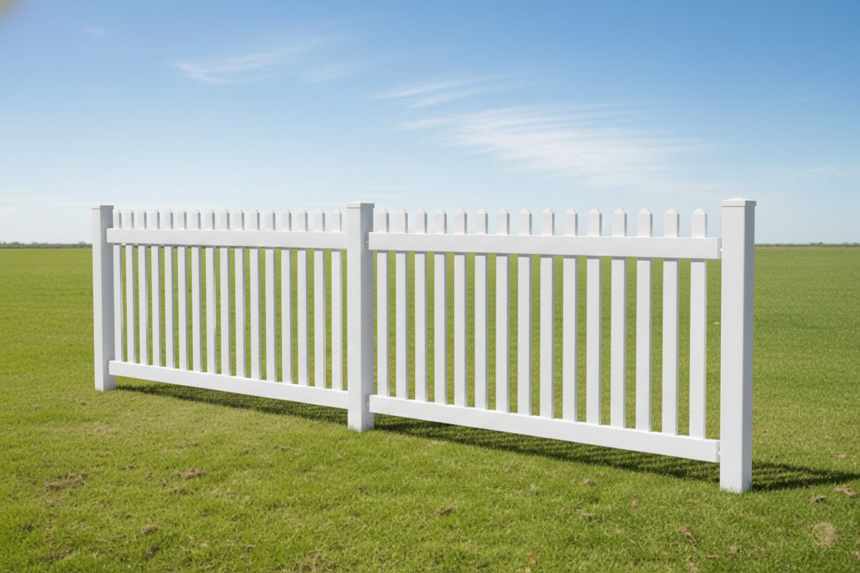 White picket fencing at a public event