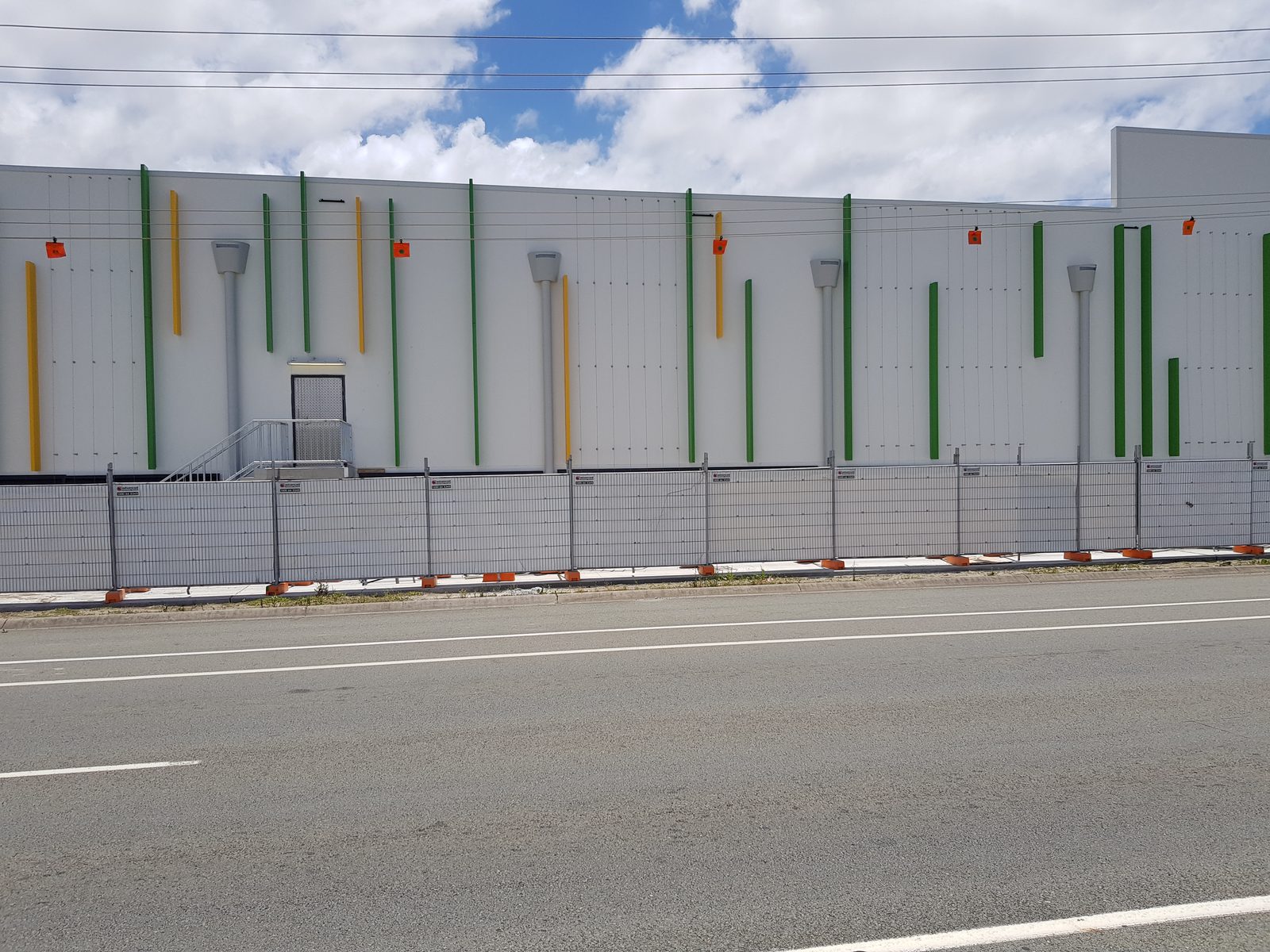 Temporary fencing installed on a construction site